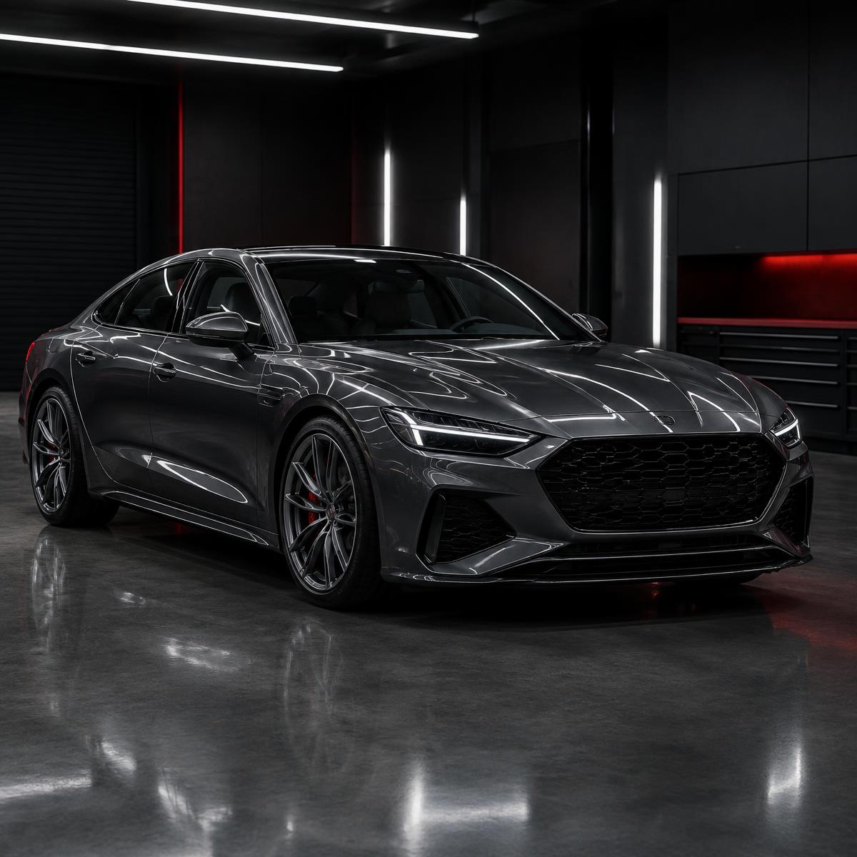 Automóvel premium em oficina especializada